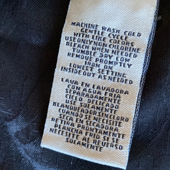 Black-on-Black CARIBBEAN JOE Hawaiian Style Dress Shirt Size XL - Picture 11 of 13